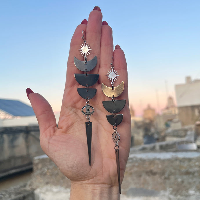 Sun, Moon and Eye Earrings ⋆⁺₊⋆ ☾⋆⁺₊⋆ ☾ ⋆