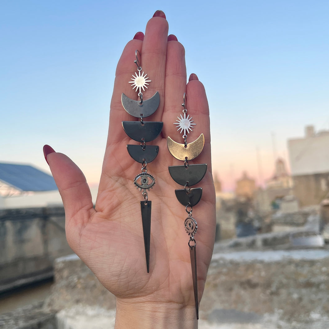Sun, Moon and Eye Earrings ⋆⁺₊⋆ ☾⋆⁺₊⋆ ☾ ⋆