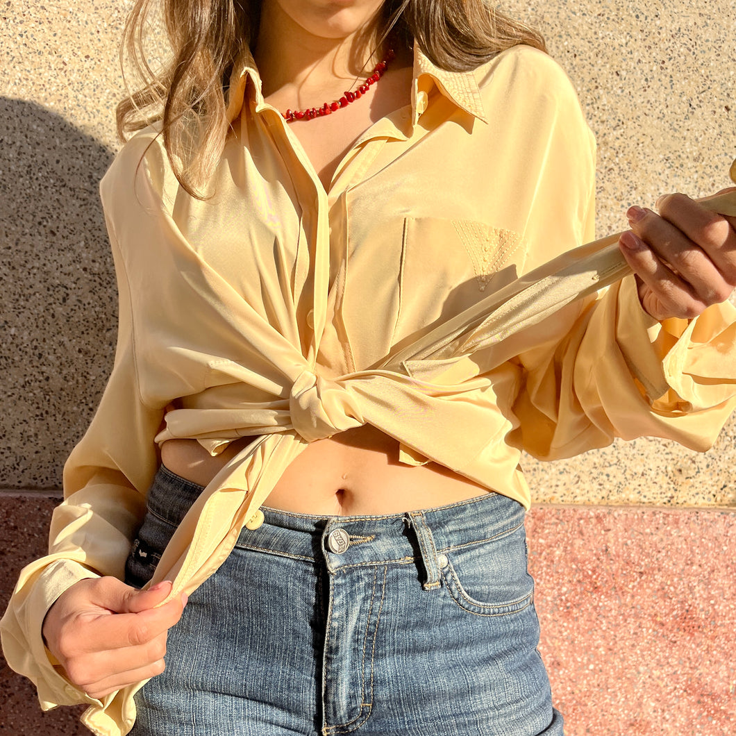 Silky Yellow Shirt ✨