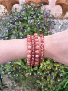 Sunstone beaded bracelet