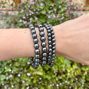 Hematite beaded bracelet