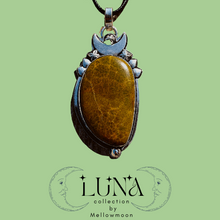 Load image into Gallery viewer, Rainforest Jasper/Rhyolite Luna Pendant