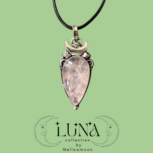 Load image into Gallery viewer, Rose Quartz Luna Pendant