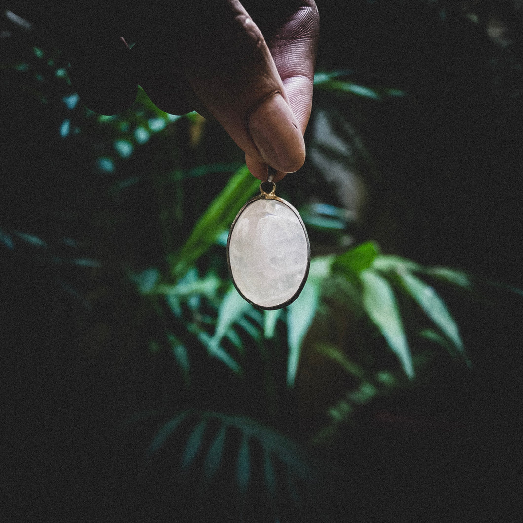Polished Rose Quartz Dainty Pendent