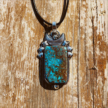 Load image into Gallery viewer, Turquoise Luna Pendant