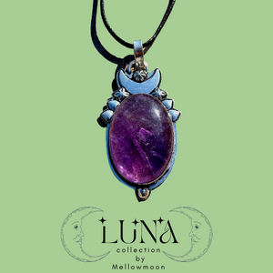 Amethyst Sage Luna Pendant