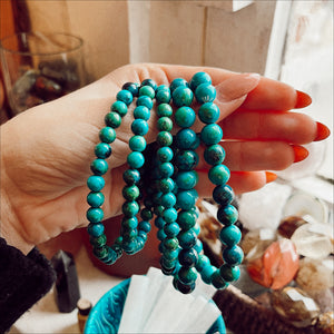 Chrysocolla Beaded Bracelet 🌊