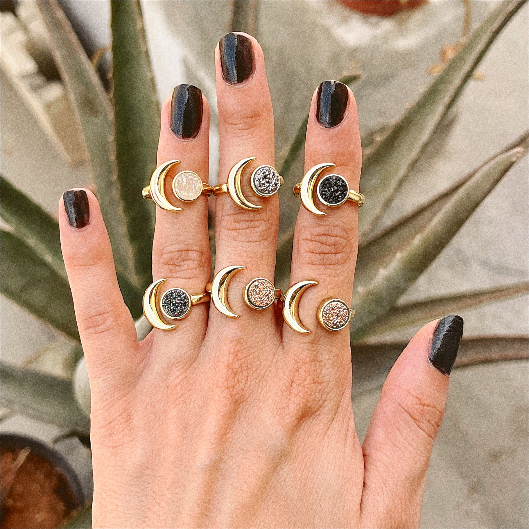 Druzy Moon Ring Druzy Moon Ring