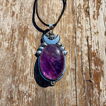 Load image into Gallery viewer, Amethyst Sage Luna Pendant