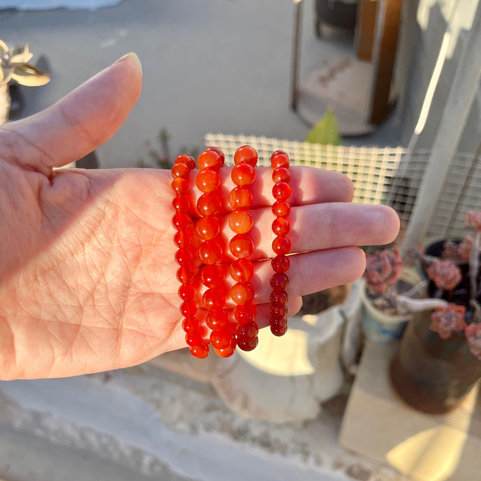 Red Carnelian beaded bracelets ❤️