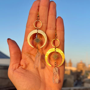 Moon Star and Angel Aura Earrings ✨