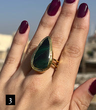 Load image into Gallery viewer, Malachite Rings