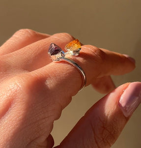 Amethyst and Citrine Ring