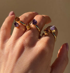 Amethyst and Citrine Ring