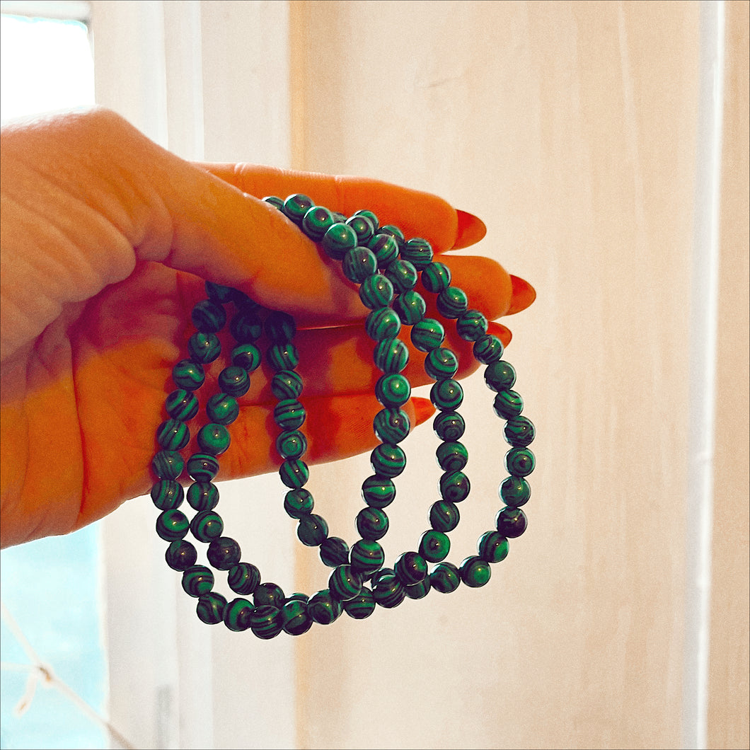 Malachite Beaded Bracelet 💚