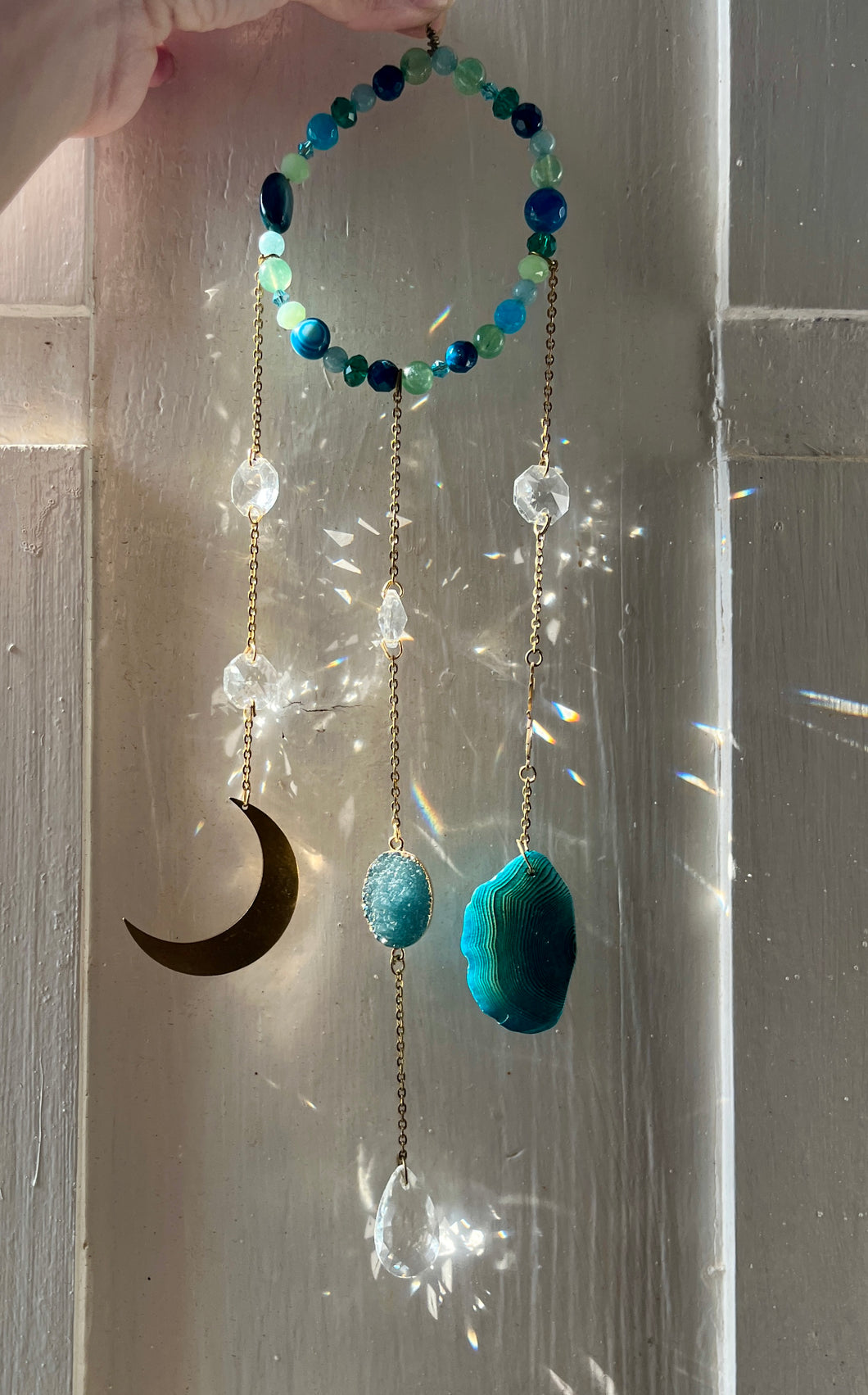 Blue Crystal Sun Catcher