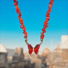 Load image into Gallery viewer, Butterfly gemstone necklaces