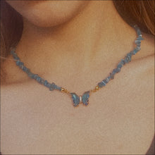 Load image into Gallery viewer, Butterfly gemstone necklaces