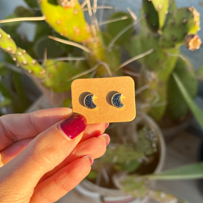 Moon Pin Earrings