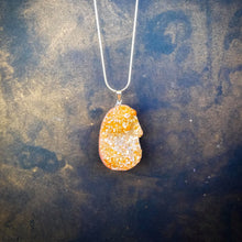 Load image into Gallery viewer, Orange Druzy Raw Crystal Necklace